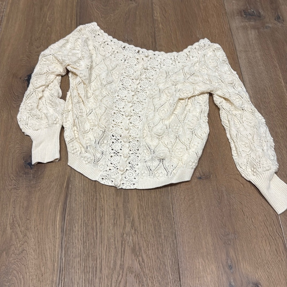 Sezane Anika Crochet Sweater, worn once